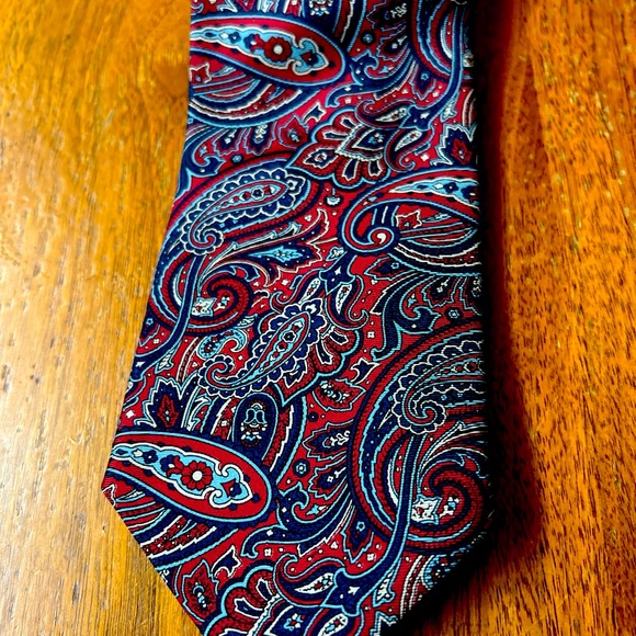 Executive Silks Mens Necktie Contemporary Abstract Print Multicolor Silk 4” X 57 - Picture 2 of 3